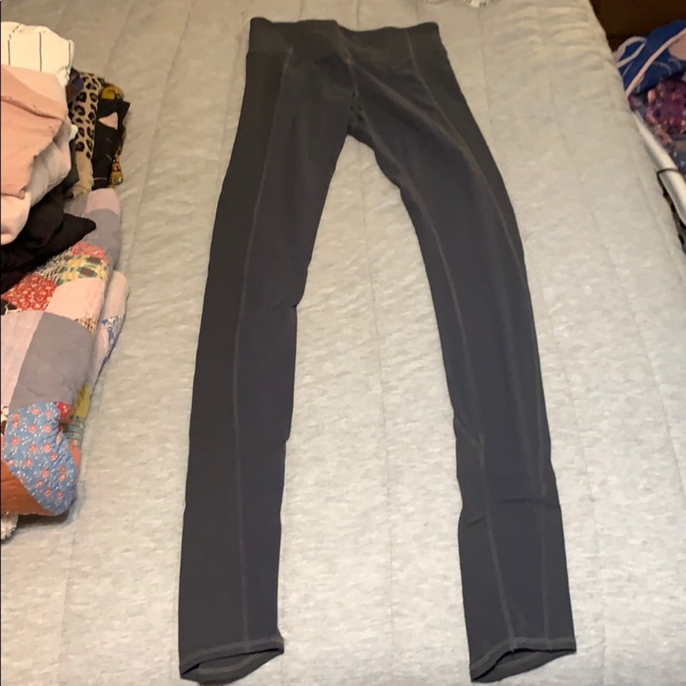 Athleta small tall over heel leggings small grey